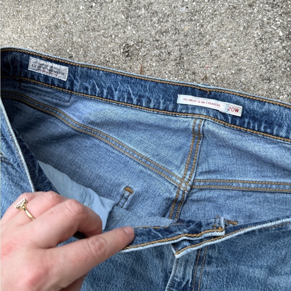 Levi’s 70’s High Slim Straight Denim Jeans Size 20W Women’s - Picture 7 of 7